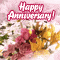Happy Anniversary Flower Card.
