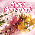 Happy Anniversary Flower Card.