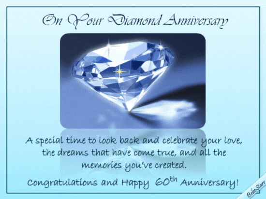 Diamond Anniversary Wishes.