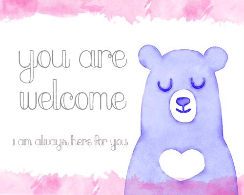 Sweet, &rsquo;You Are Welcome&rsquo;, Ecard.