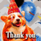 Cute Thank You With Happy Puppy.