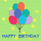 Happy Birthday Balloons And Cake.