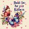 Kindness Thank You With Butterflies.